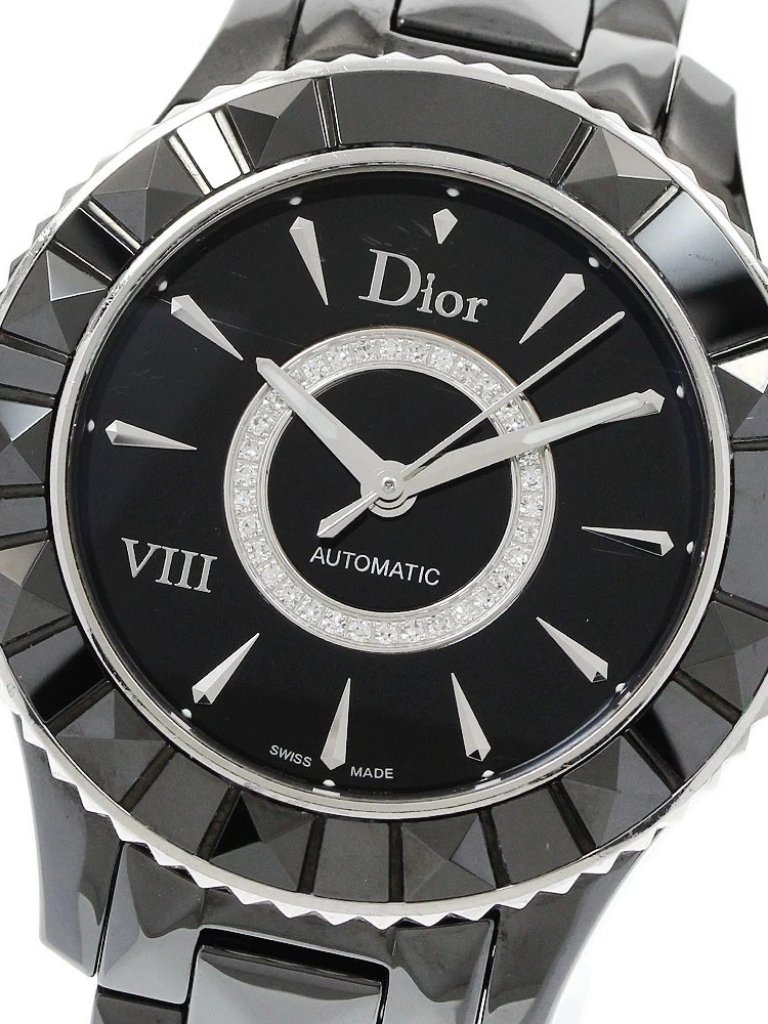 Dior Huit Viii Cd1245e0 Diamond Black Dial Automatic Mens Watch942551